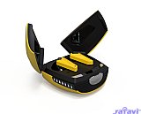 rafavi蓝牙游戏耳机X6：
机甲电竞风  跑车尾翼门设计，
.高端彩绘工艺  图案精美，
.RGB跑酷氛围灯  仪式感拉满，
.入耳佩戴  沉浸体验。 - rafavi 蓝牙耳机